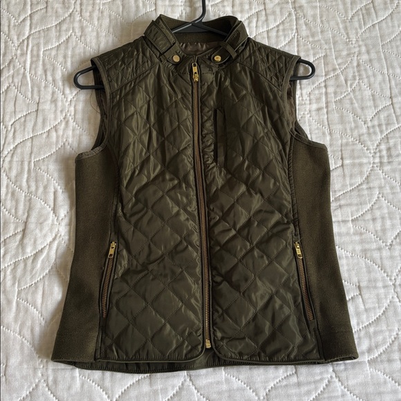 Tyler Boe Green Quilted Moto Vest XS - Picture 8 of 10